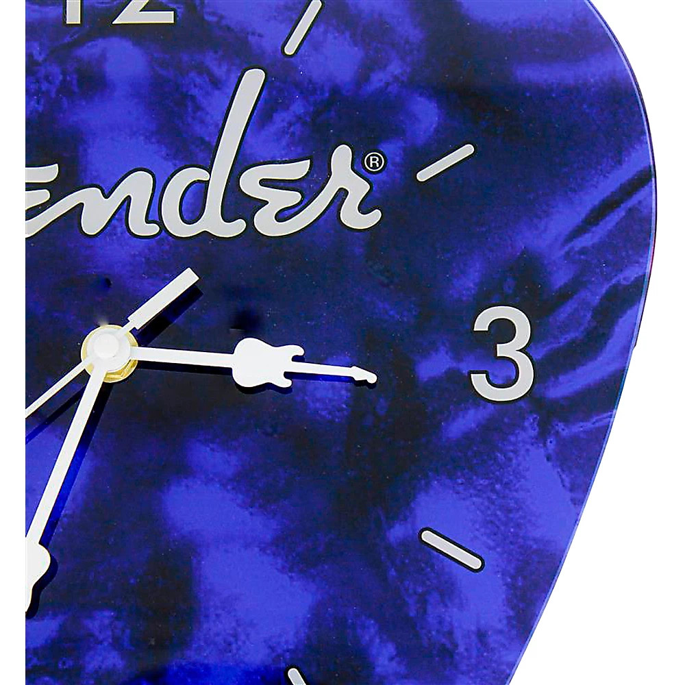 Fender Pick-Shaped Wall Clock Blue