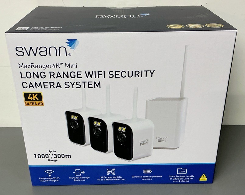 Swann MaxRanger4K Mini Wireless NVR Security System • 3-Pack