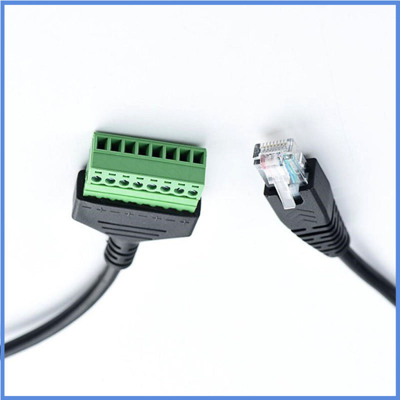 Network RJ45 revolution terminal 8-core extension cable adapter cable can fixed