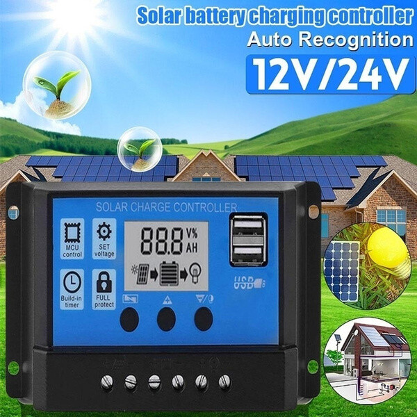 100A 12V 24V MPPT Solar Charge Controller Home Solar Panel Battery Regulator