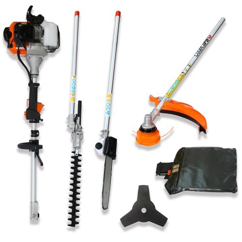 4 in 1 Multi-Functional Trimming Tool, 33CC 2-Cycle Garden Tool System with Gas