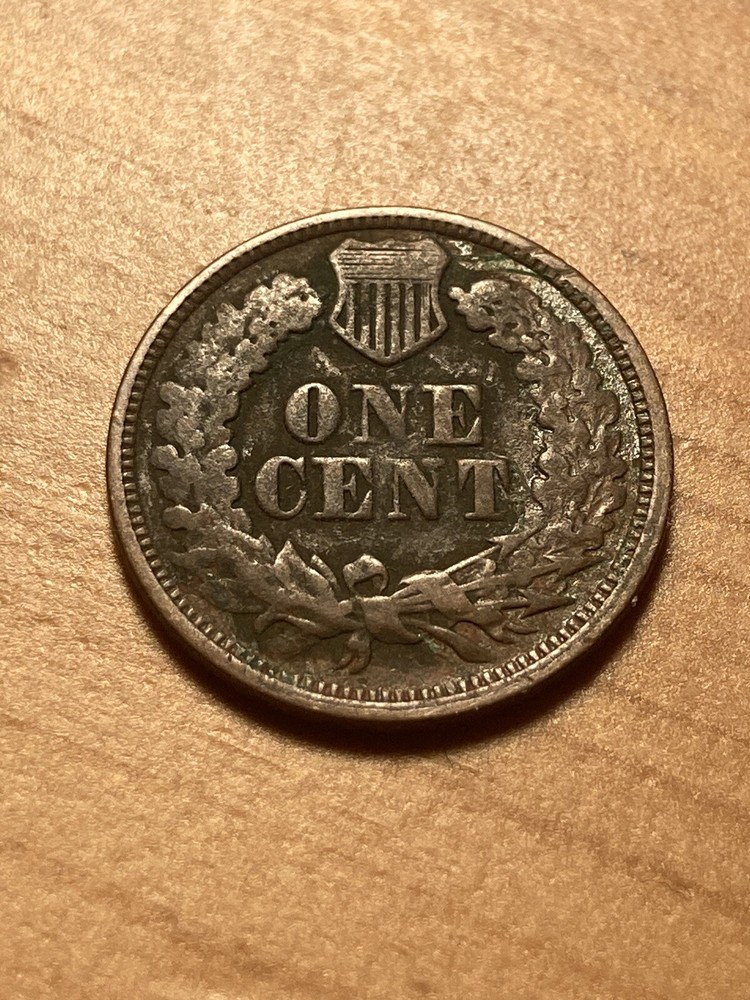 1865 Indian Head Cent - Plain 5 - As Shown! (#855)