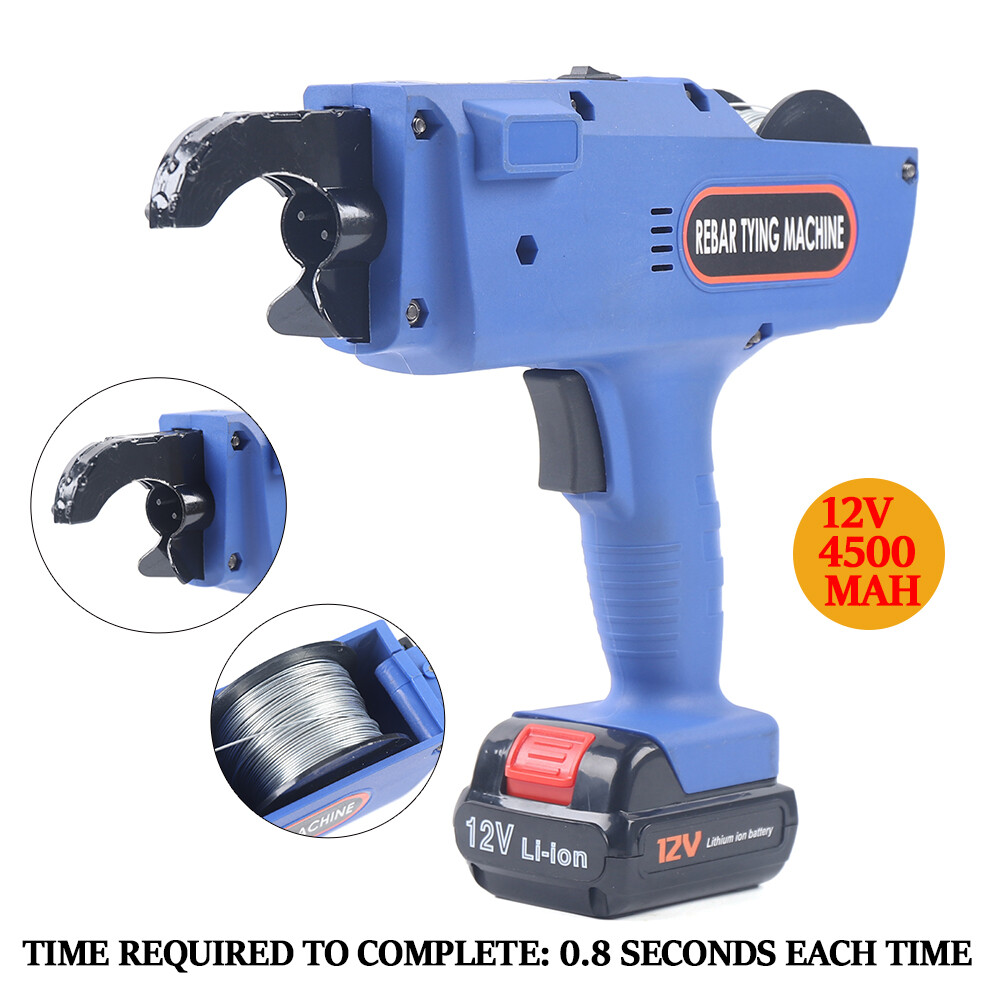 Automatic Rebar Tier Tying Machine Strapping Computer w/Electric +2 Batteries
