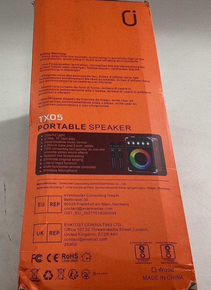 Portable Karaoke Machine With 2 Microphones Bluetooth.