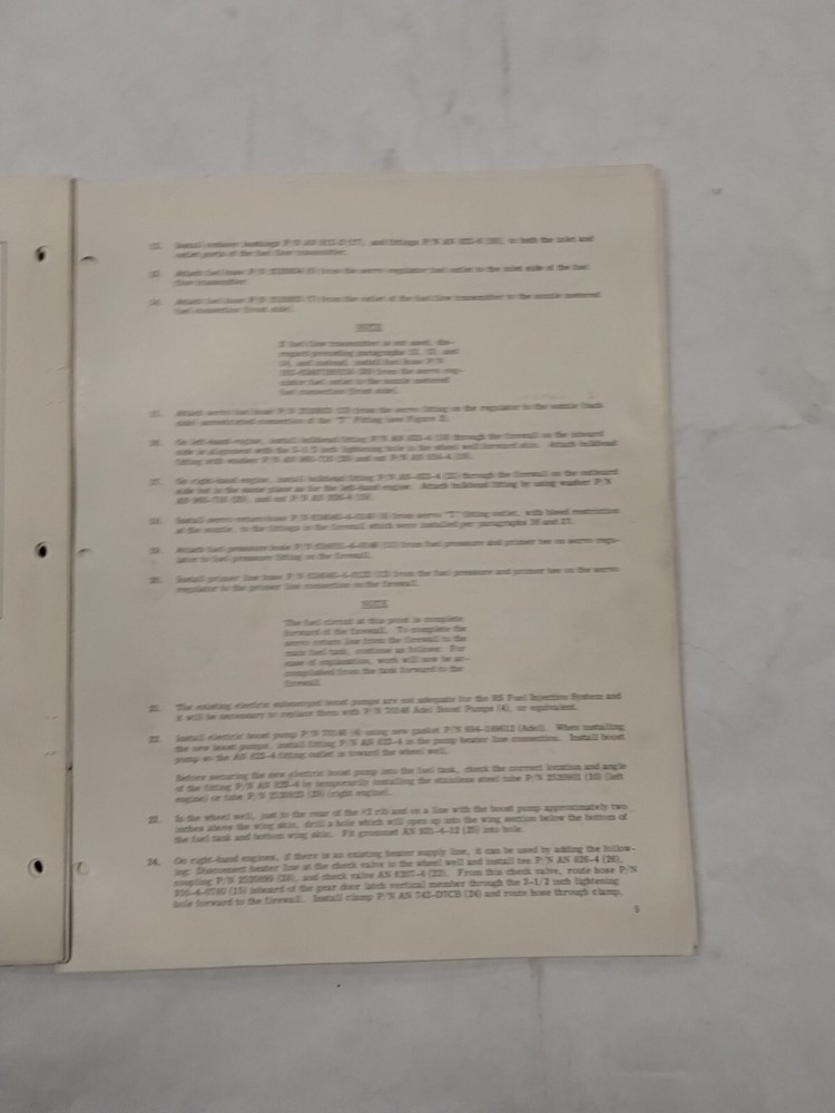 Bendix Model RS-10B2 Fuel Injection System Installation Instructions-Original