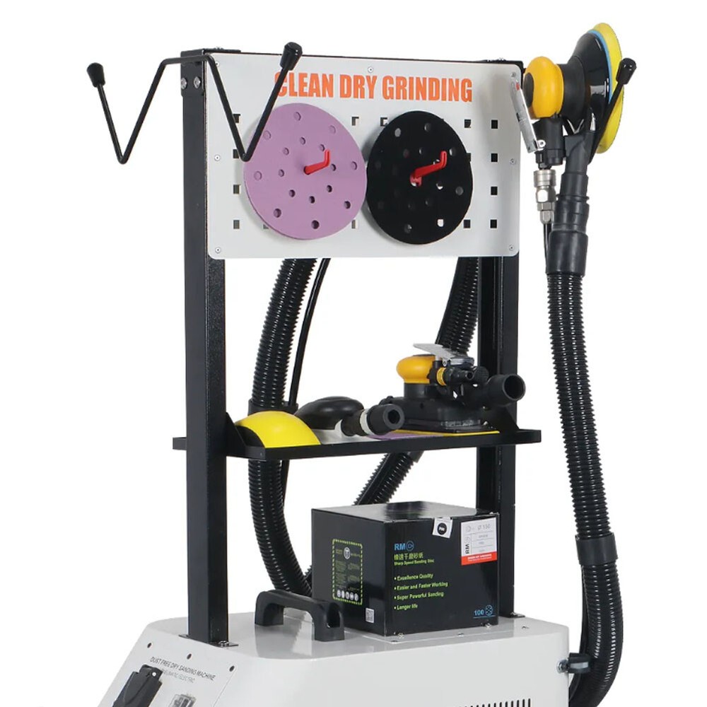 110V eccentric random orbit sander pneumatic air vacuum cleaner sanding machine