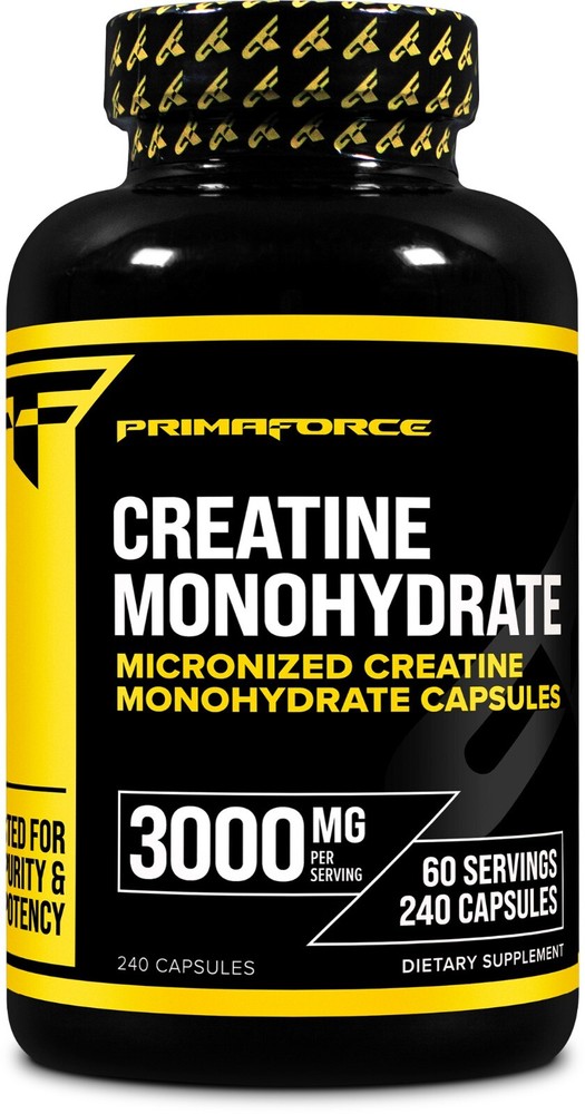 Primaforce Creatine Monohydrate Capsules - 240 Capsules, 3,000mg per Serving