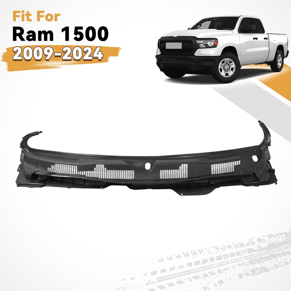 Front Grille Wiper Cowl Windshield Panel For 2009-2024 Dodge Ram 1500 2500 3500