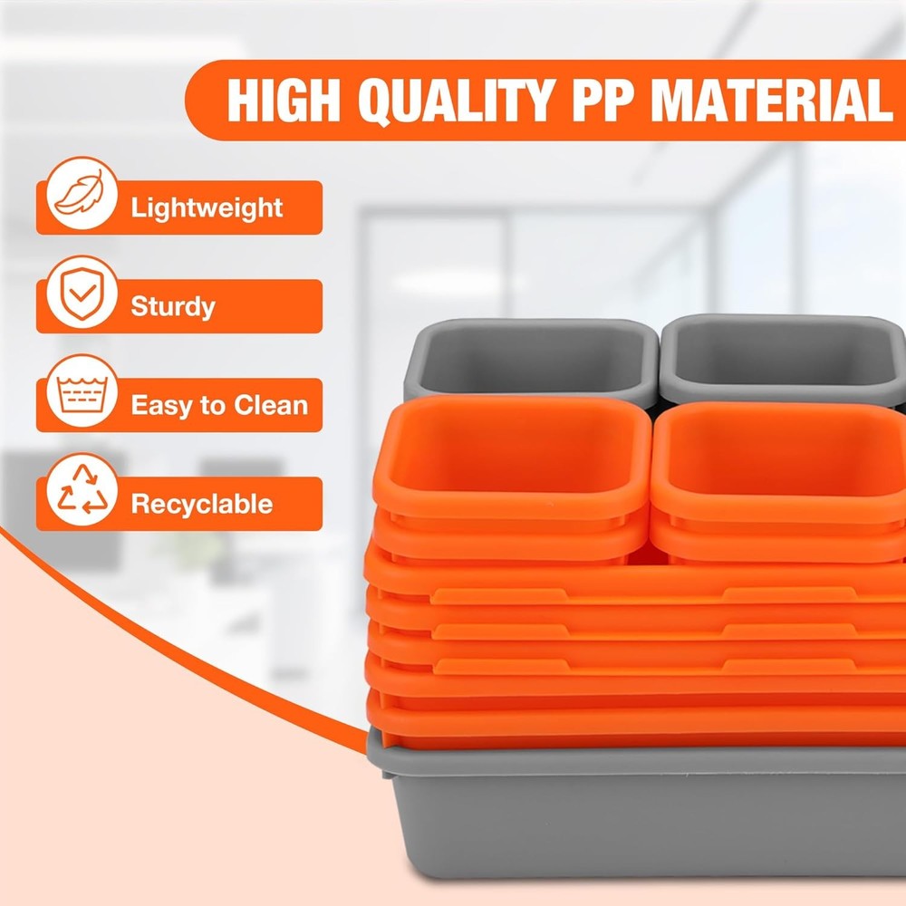 ValueMax 21 PCS Tool Box Organizer Set PP Material Interlocking Tool Organizer