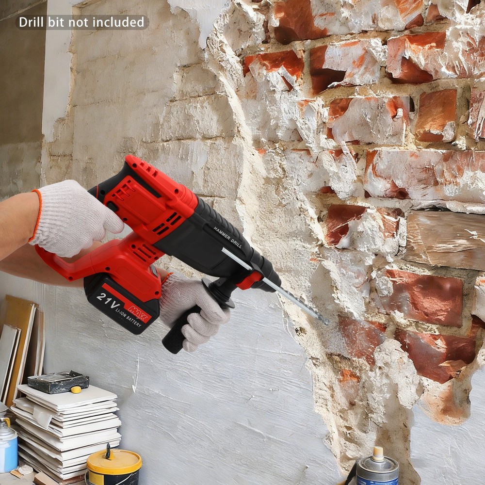 800W Hammer Drill, 110V Battery-powered Hammer Drill, Hammer Drill With 4 Modes