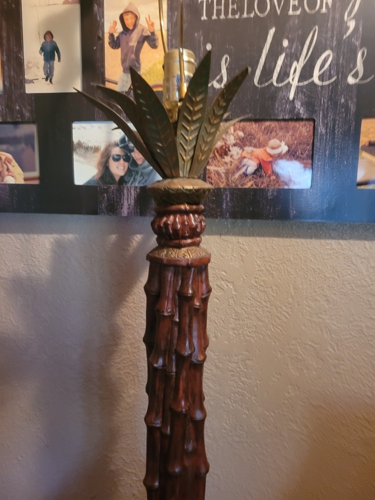 Table Lamp Palm Tree/pineapple Vintage.