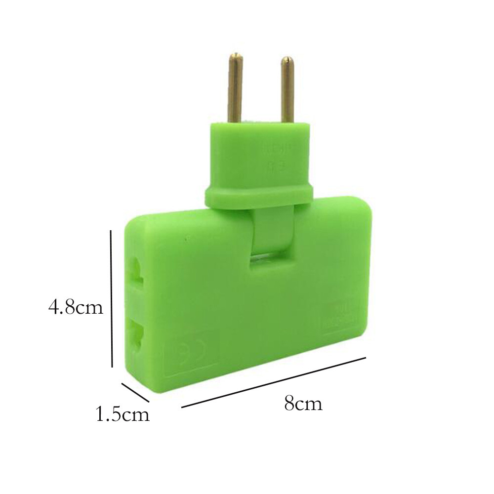 EU Extension Plug 180 Degree Rotate Outlet Splitter Charging Converter Socket