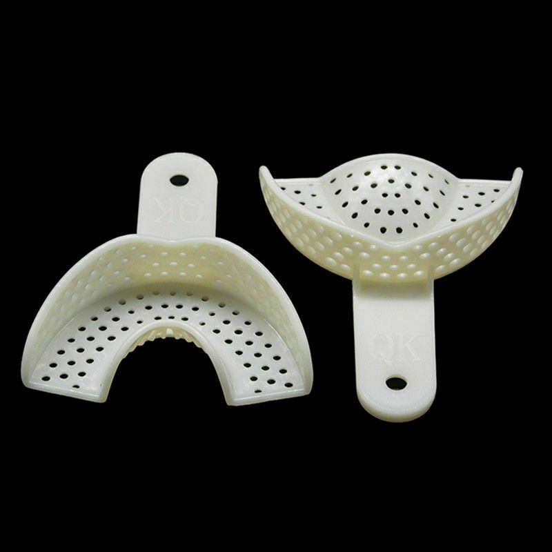 Dental Plastic Impression Trays Disposable Without Mesh Holder Upper Lower 1pair