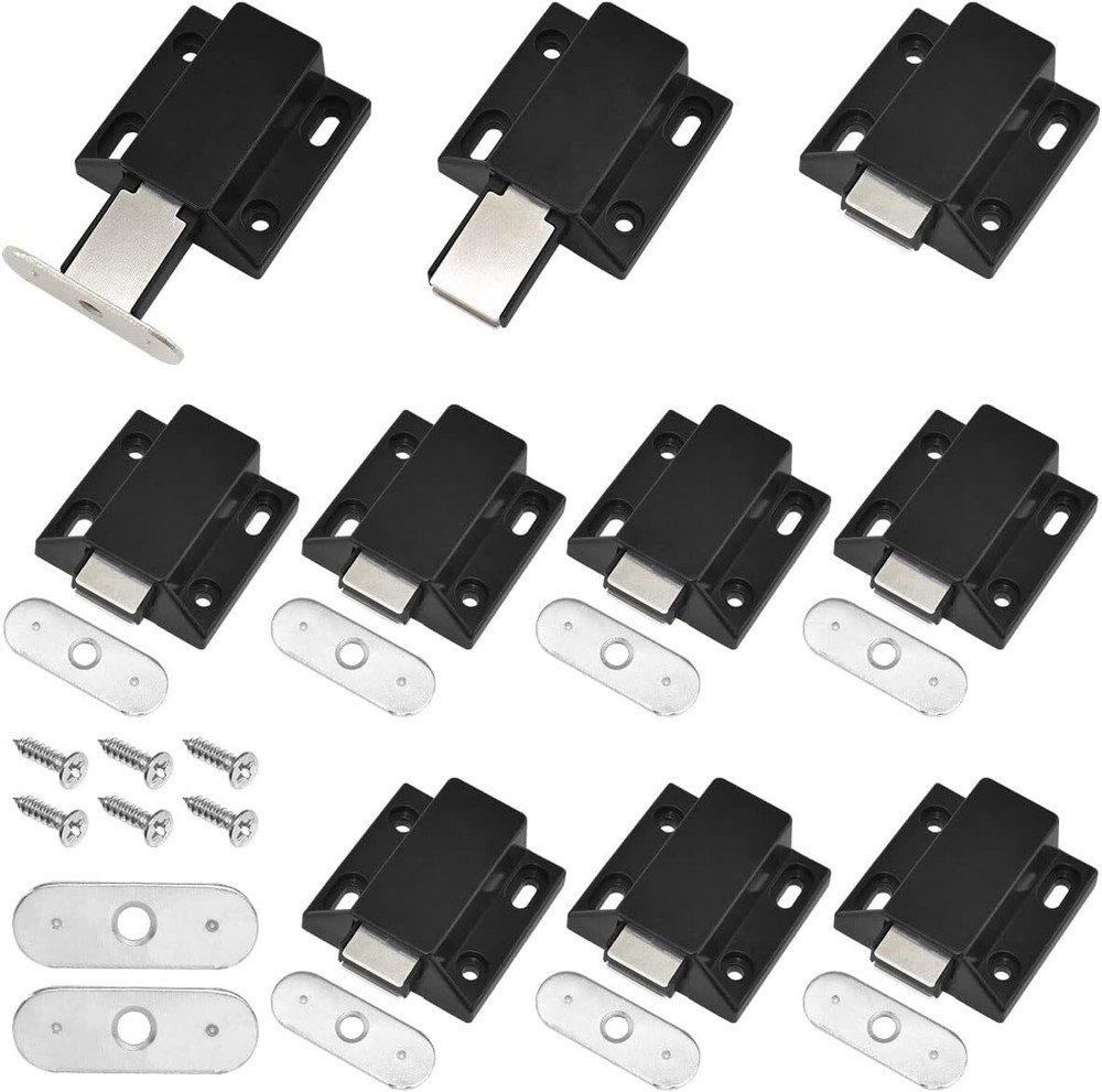 10 Pack Magnetic Push Latch Catch Push to Open Latch Pressure Touch Release C...
