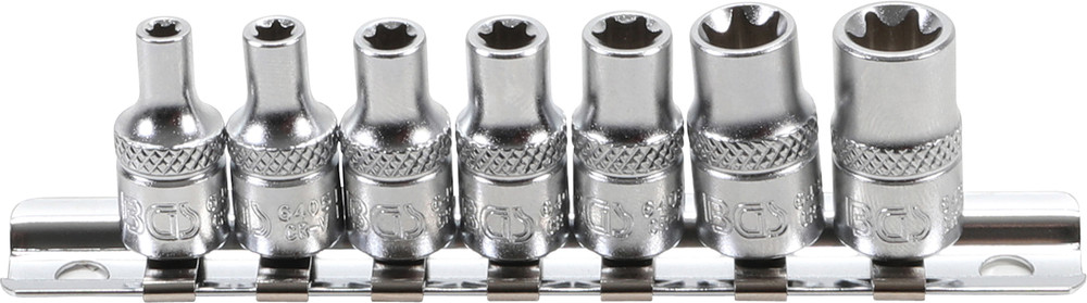 BGS - E-Type Screws E4 - E11 - 7 Pc Shallow Socket Set - 1/4" Drive - 6402