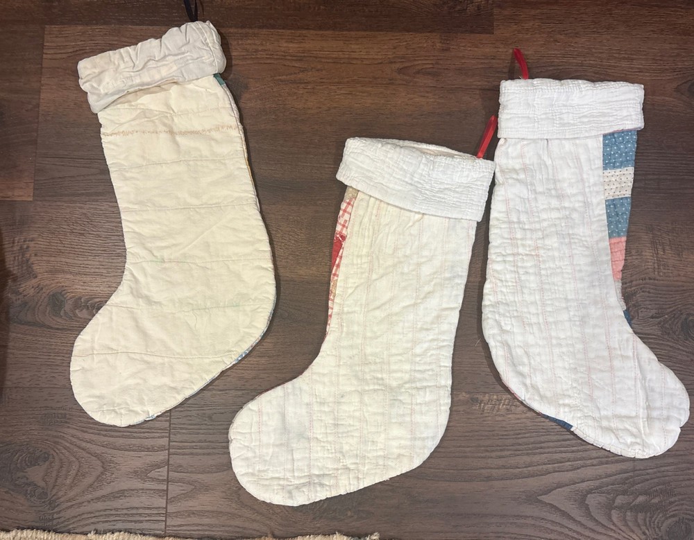 Old Quilt Stockings THREE