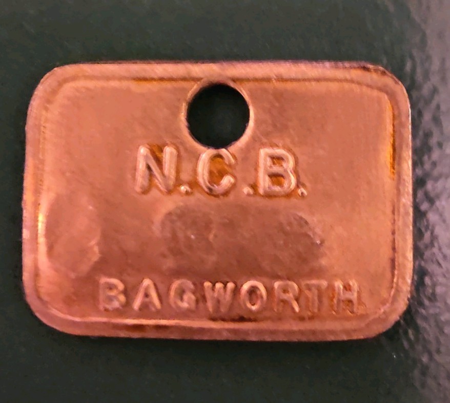Bagworth Colliery Pit Check Tally marked NCB Bagworth 480
