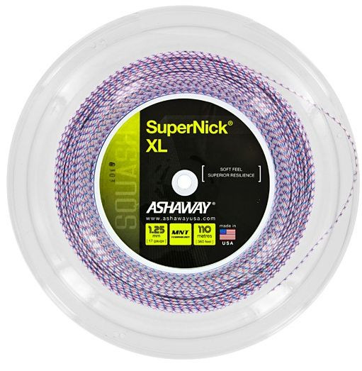 ASHAWAY SUPERNICK XL SQUASH RACKET STRING - 110m REEL