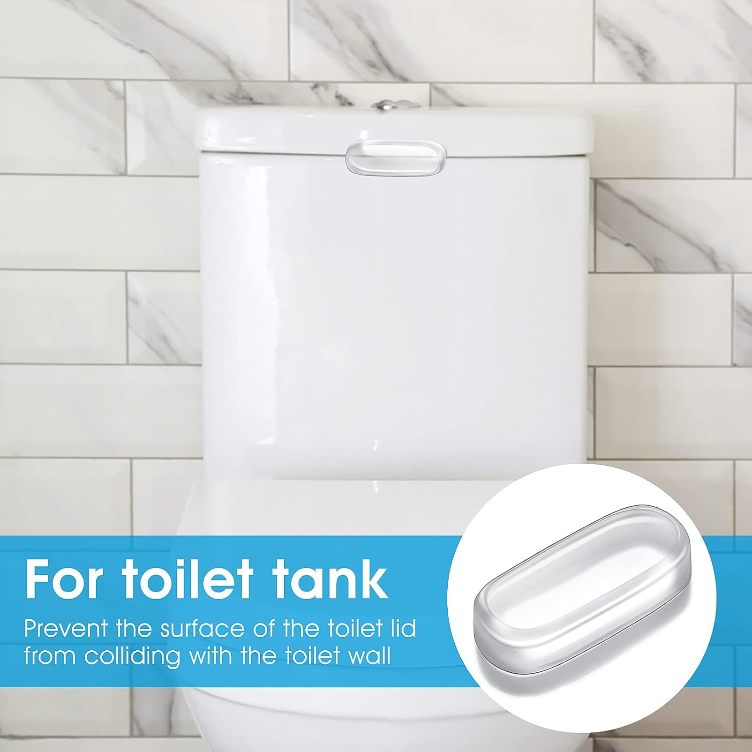 20 Pieces Universal Toilet Seat Bumpers, Silicone Rubber Lid Bumper Kit for Bide