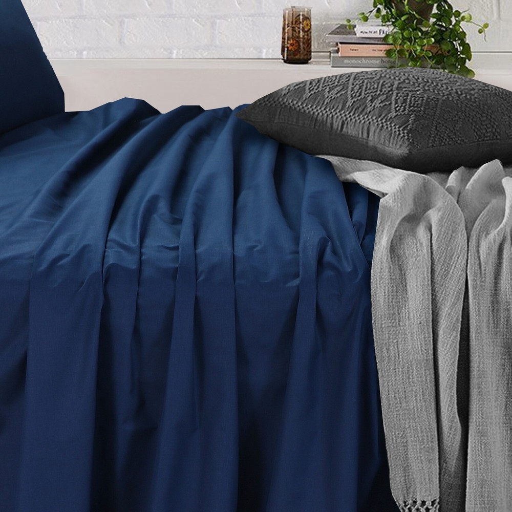 Bed Sheets Single Double King Queen King Single Super King Flat Fitted Sheet Set