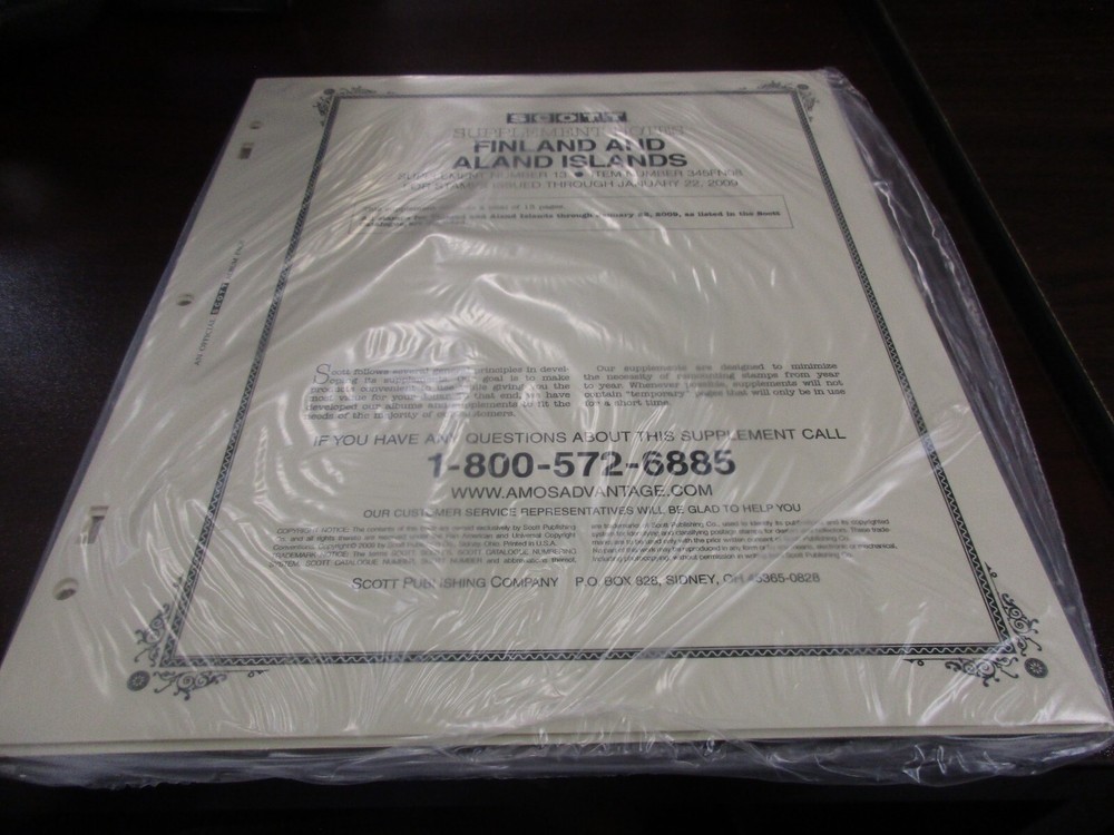 "SCOTT" FINLAND AND ALAND ISLANDS #13 ,   SUPPLEMENT  W/FREE SHIPPING!!