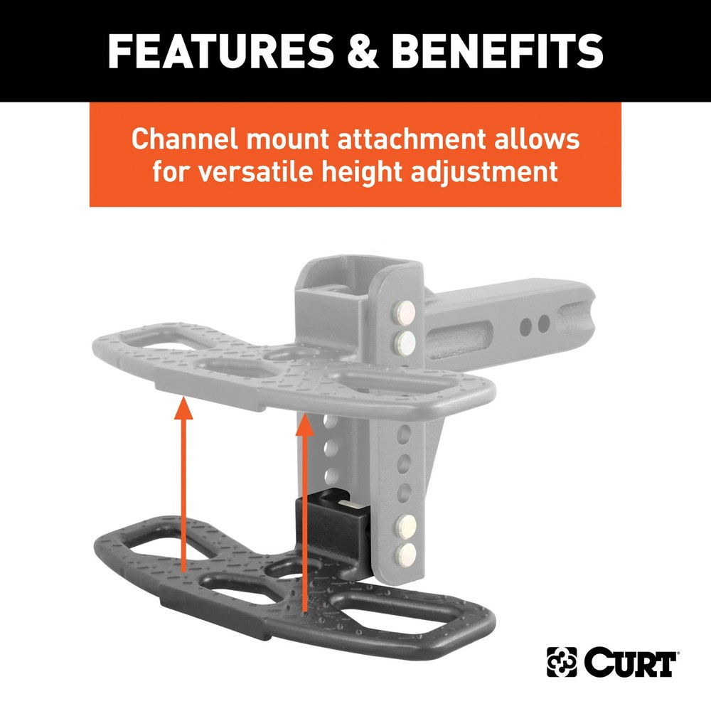 Curt Adjustable Channel Mount Hitch Step 45909
