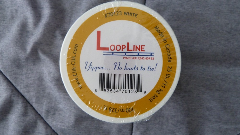 Two (2) Clik-Clik White LoopLine 70123 100m Spool 25 lb Test 2" loops