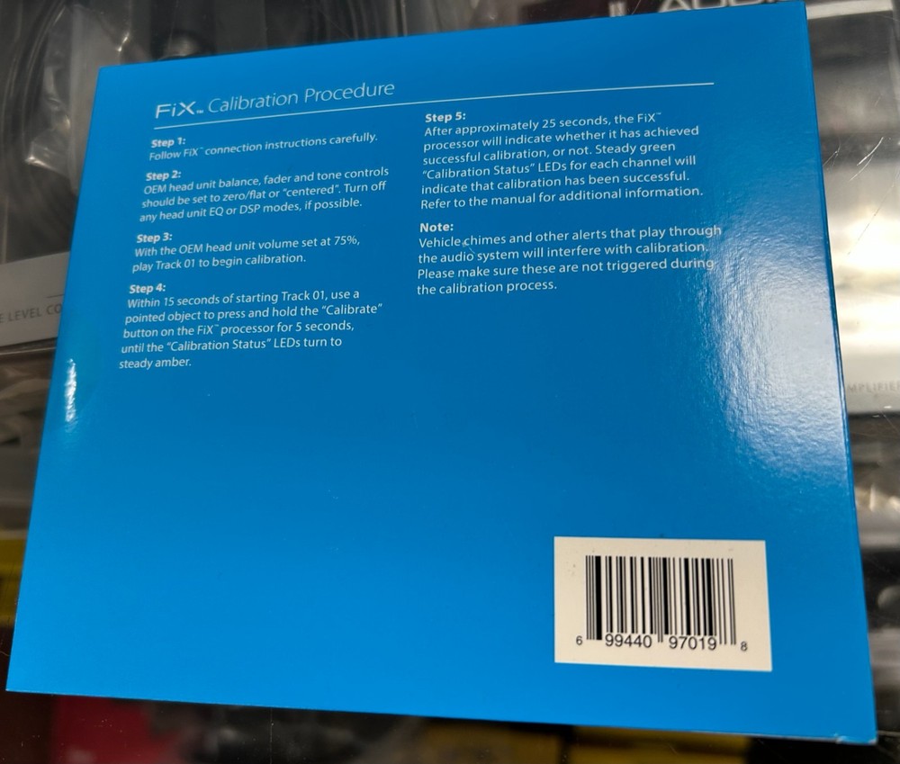 JL Audio Fix Calibration Disc 1.0 CD Test Tracks