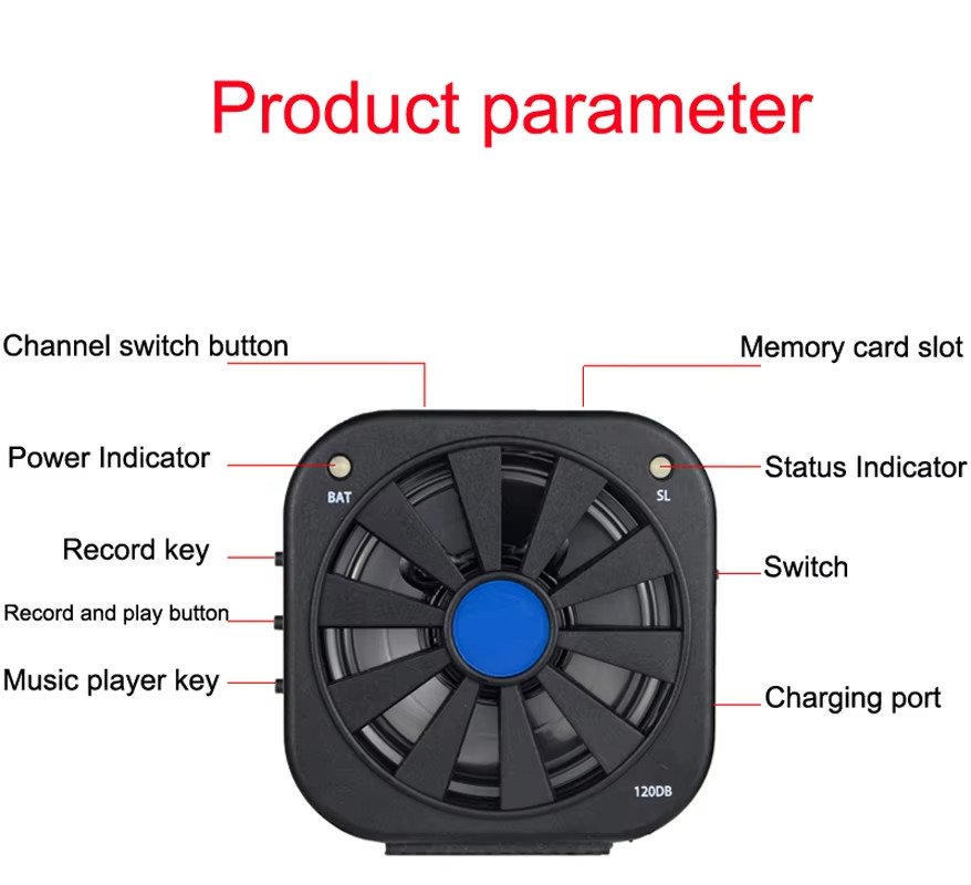 3- 5km 105 dB Drone Wireless Speaker Megaphone