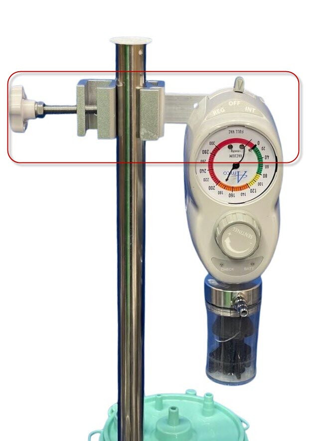 Pole / Channel Mount Clamp holder for suction vacuum regulator