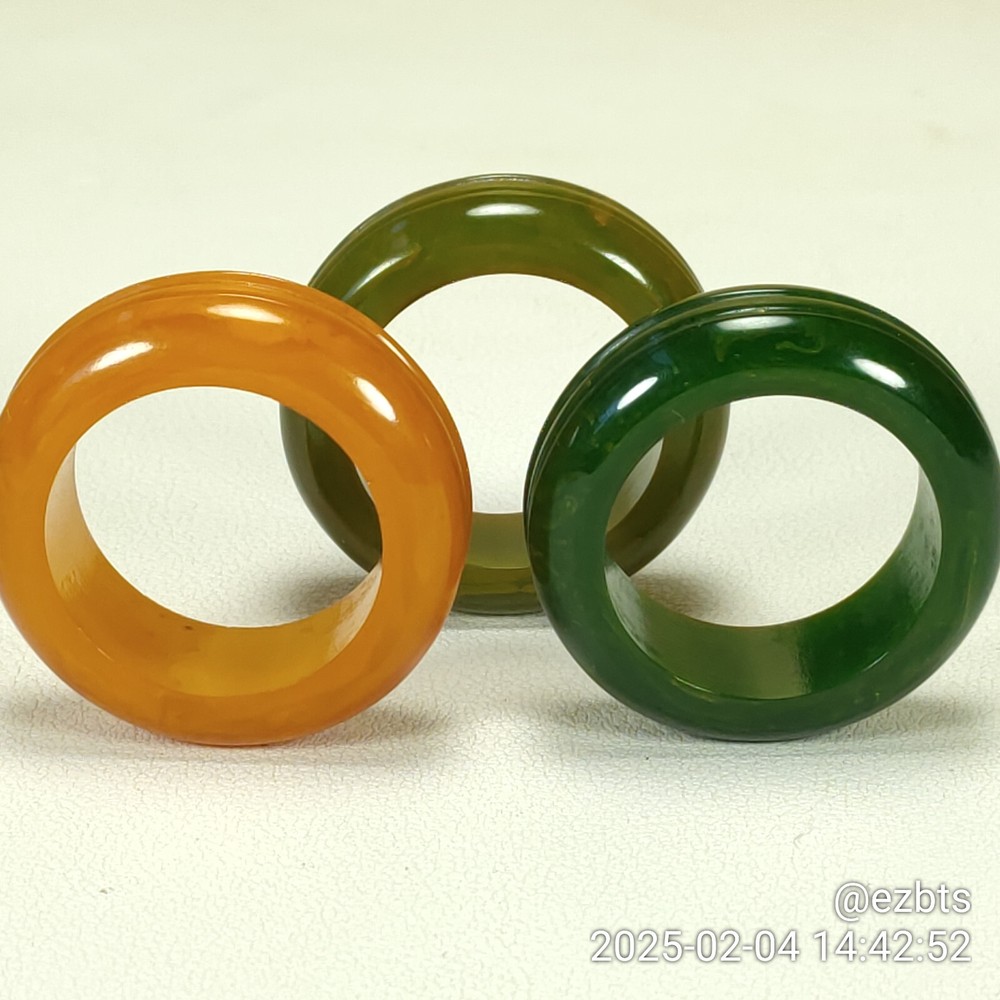 3 Bakelite Catalin Napkin Rings