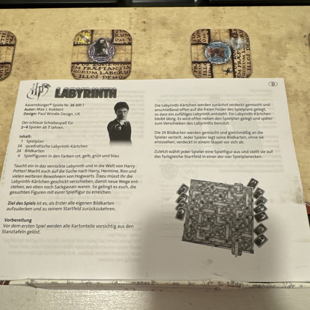 Ravens burger Harry Potter Labyrinth Game
