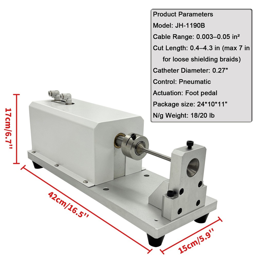 Pneumatic Metal Shielding Mesh Ring Cutting Machine for 2-35mm² Cable Assembly