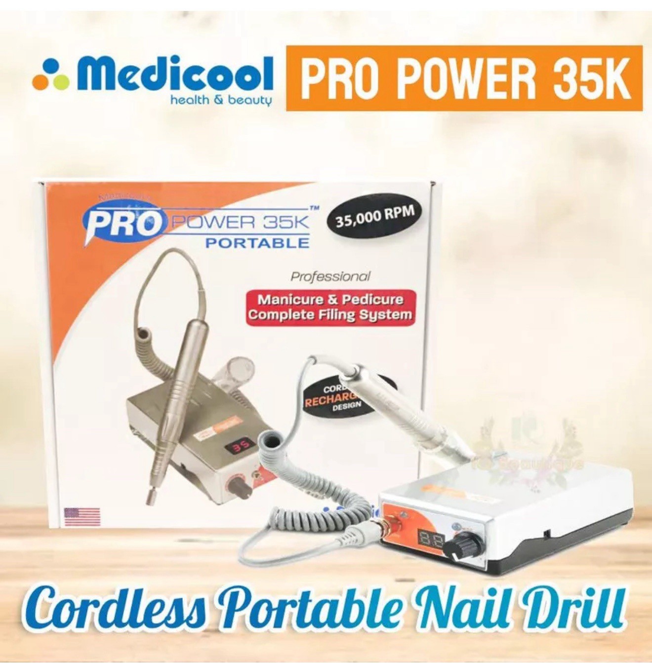 MEDICOOL PRO Power 35K Rechargeable PORTABLE Machine BRAND NEW FREE SHIPPING