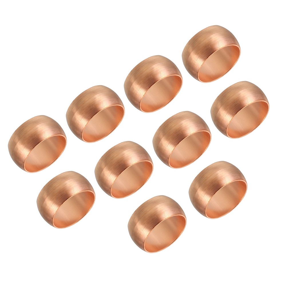 10pcs 10mm Compression Sleeves Ferrules Copper Ferrule Compression Fitting