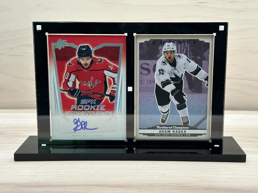 UD Hockey Magnetic Dual 2 Card Holder W/Display Stand 140pt Horizontal Black