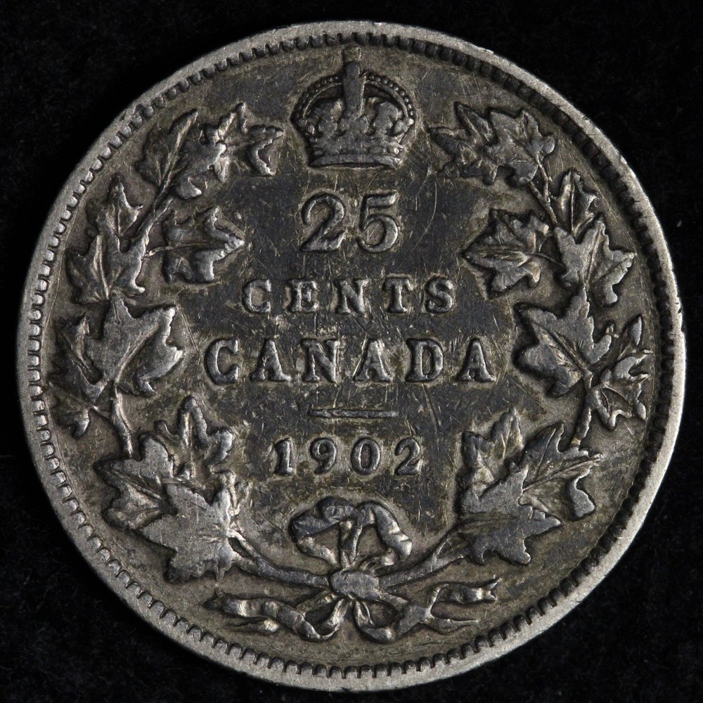 1902 Canada SILVER Twenty Five Cents E318 WIJCH
