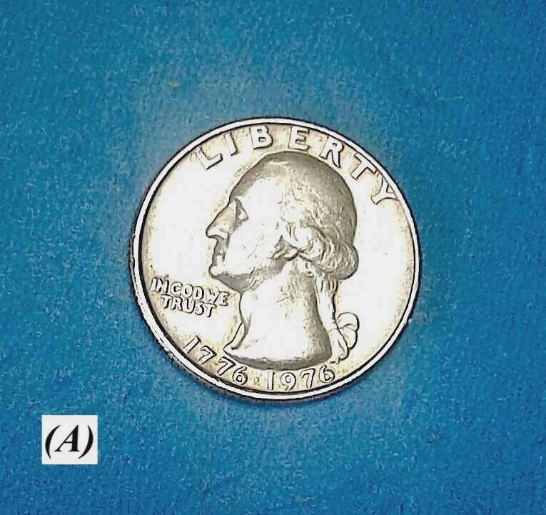 1776-1976 CLAD BICENTENNIAL QUARTER REGULAR STRIKE NO MINT MARK+ ERRORS (A)