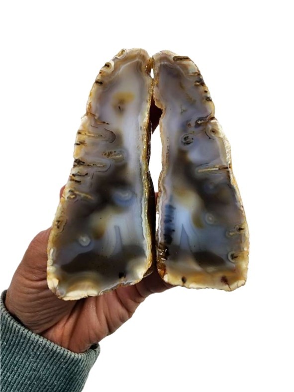 Agate Matching Halves 222.1 grams.
