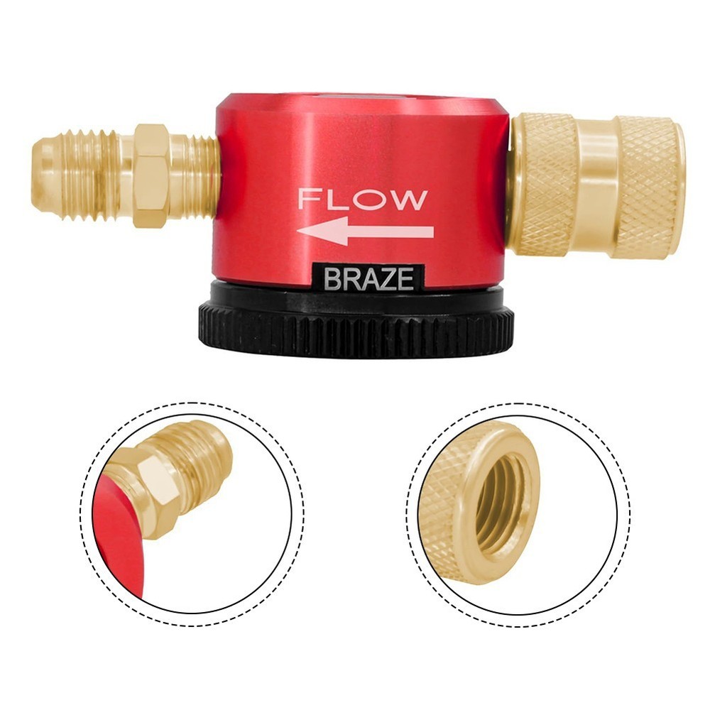 Ergonomic Brass Nitrogen Flushing Tool for HVAC Systems with Quick Setup