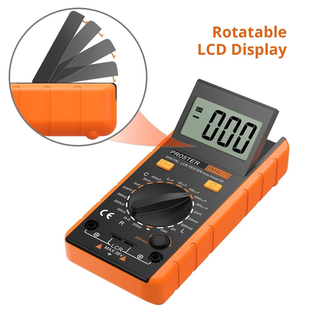 LCR Meter Digital LCR Multimeter Capacitance Resistance Inductance Measuring ...