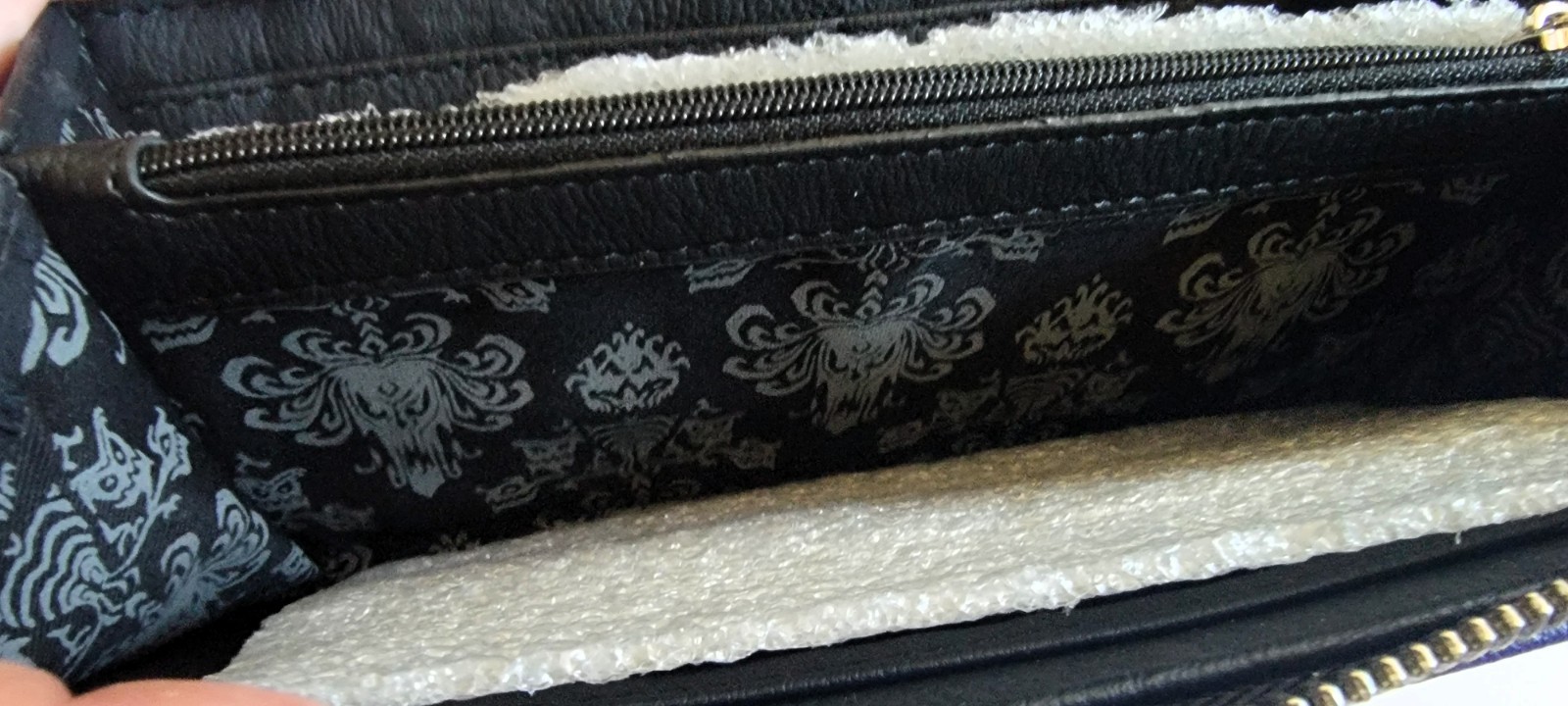 Loungefly Disney Parks Haunted Mansion Purple Wallpaper Wallet NEW Unused NWT