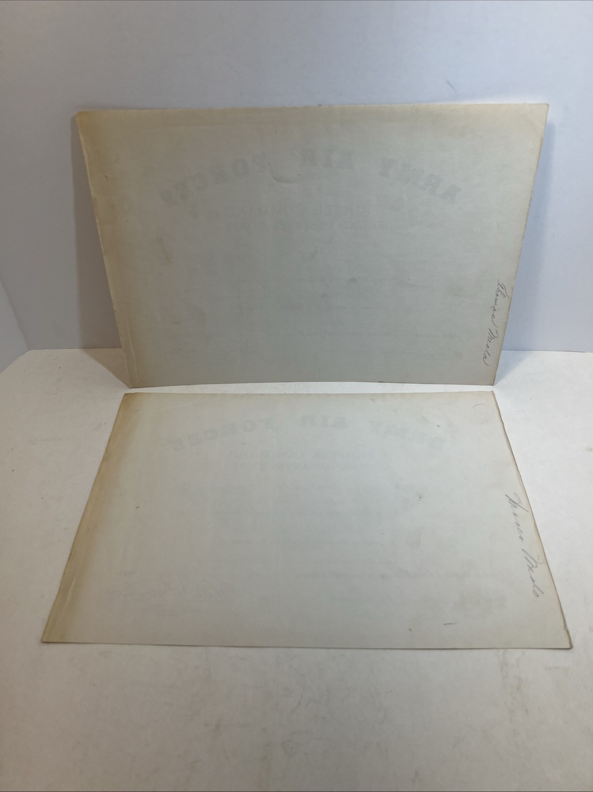 Original WWII 1943 Army Air Forces Ground Observer Corps Certificate Pair USAAF