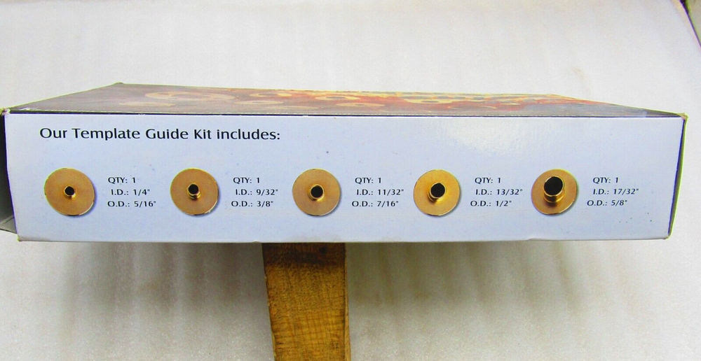 Router template guide kit, solid brass
