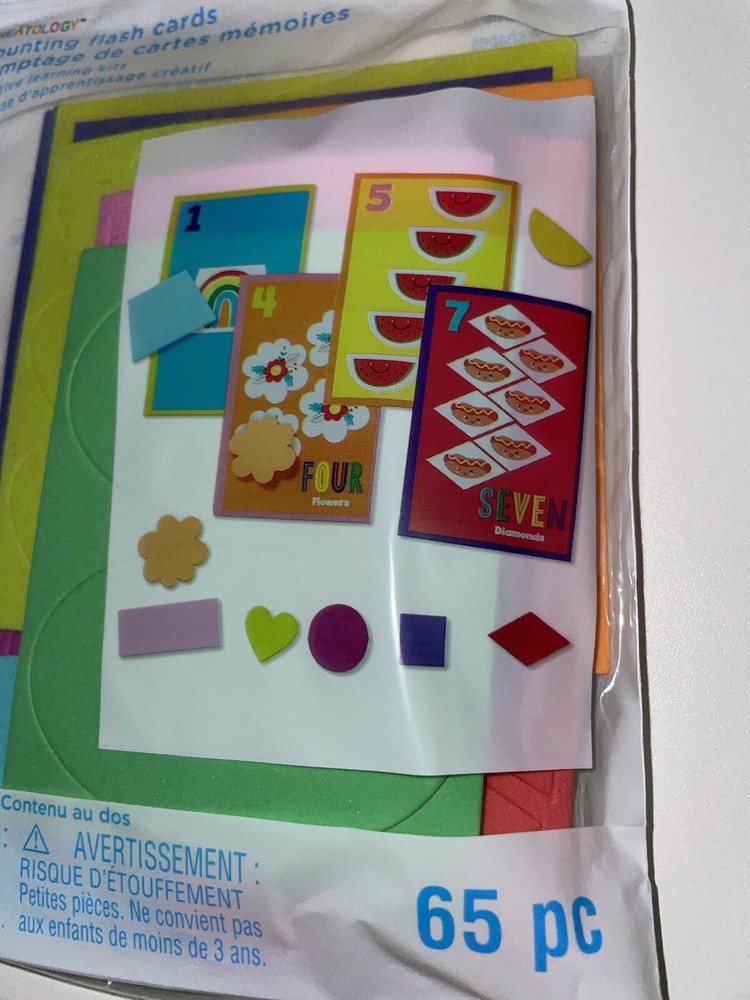 Creatology Felt Play Counting Flash Cards 49 Pc Creative Learning Activity Kit