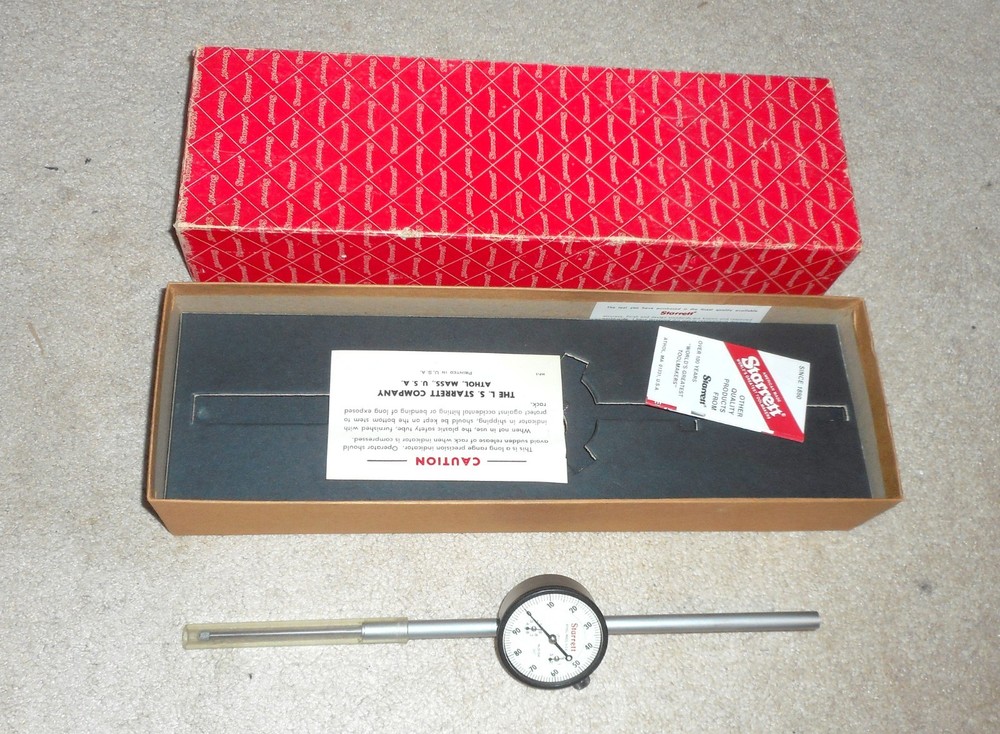 NICE STARRETT 25-3041J DIAL INDICATOR 0-3.000" RANGE, 0-100 CONTINUOUS DIAL TOOL