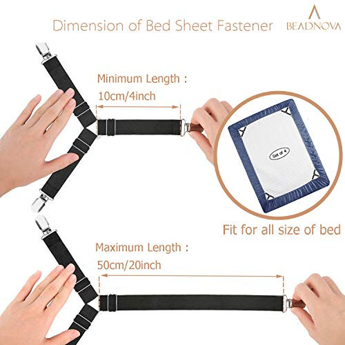 Bed Sheet Straps 4 Pcs Triangle Bed Sheet Holders Fitted Sheet Clips