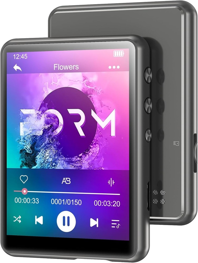 High-Quality 64GB Bluetooth MP3 Player with Touch Screen & Speaker - Gray