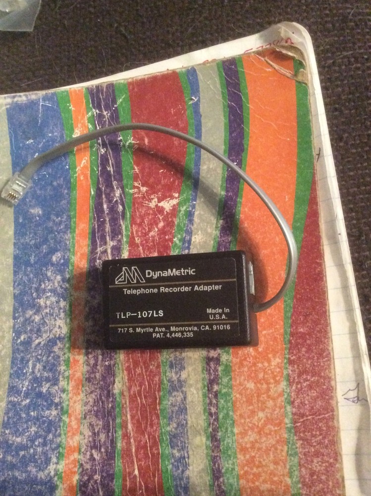 NEW DYNAMETRIC TELEPHONE LOGGER PATCH TLP-107-LS
