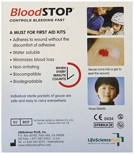 Bloodstop Hemostatic Gauze Controls Bleeding Fast10 Count